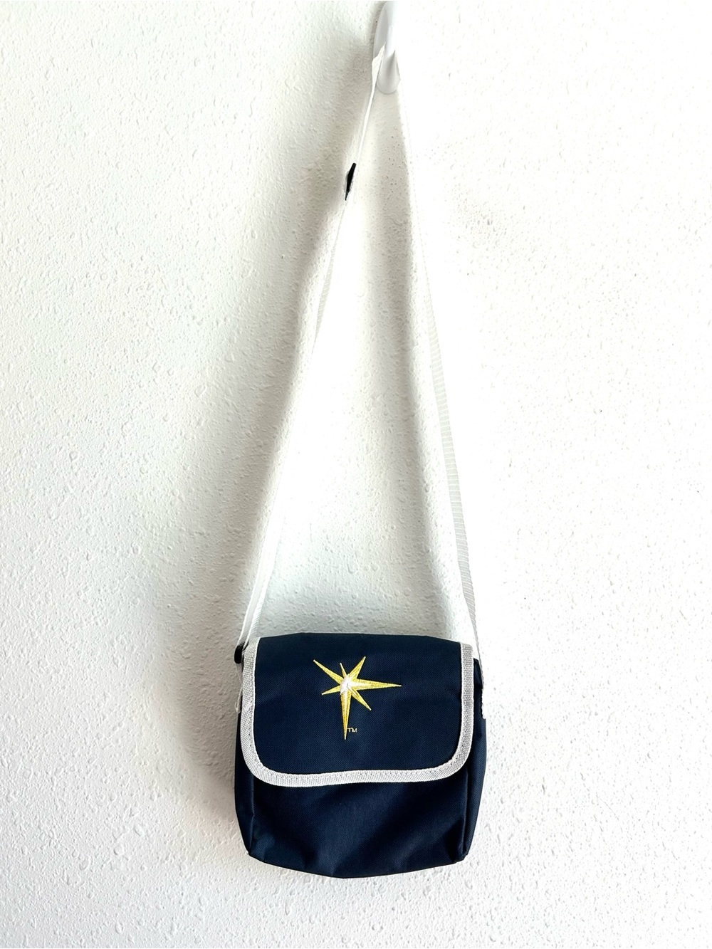 TAMPA BAY RAYS 7X8 Bag Purse Crossbody Zipper Top Embroidered Logo Team Giveaway